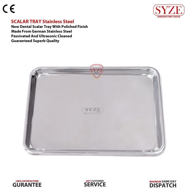 Scalar Tray Stainless Steel Inner Depth 1.5cm Outer/Inner Length 22/20.5cm Outer/Inner Width 17/15.5cm