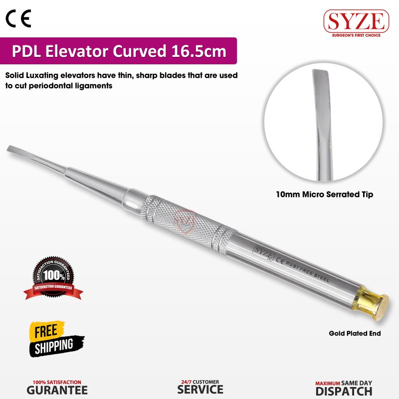 Dental Root Elevators Oral Surgery PDL Luxating Elevator Stainless Steel 10 Solid 16.5cm