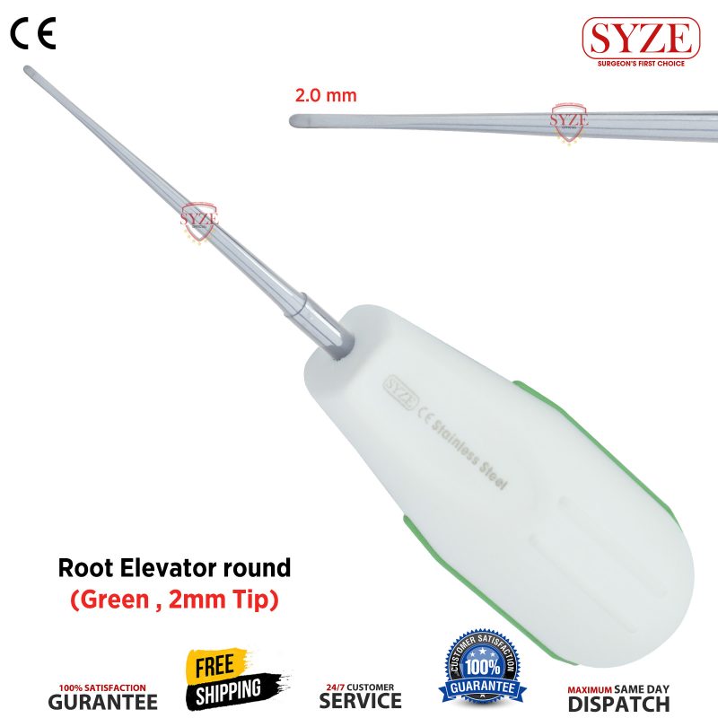 Straight Blue Titanium Dental Luxation Elevators Surgical Tooth Extractor