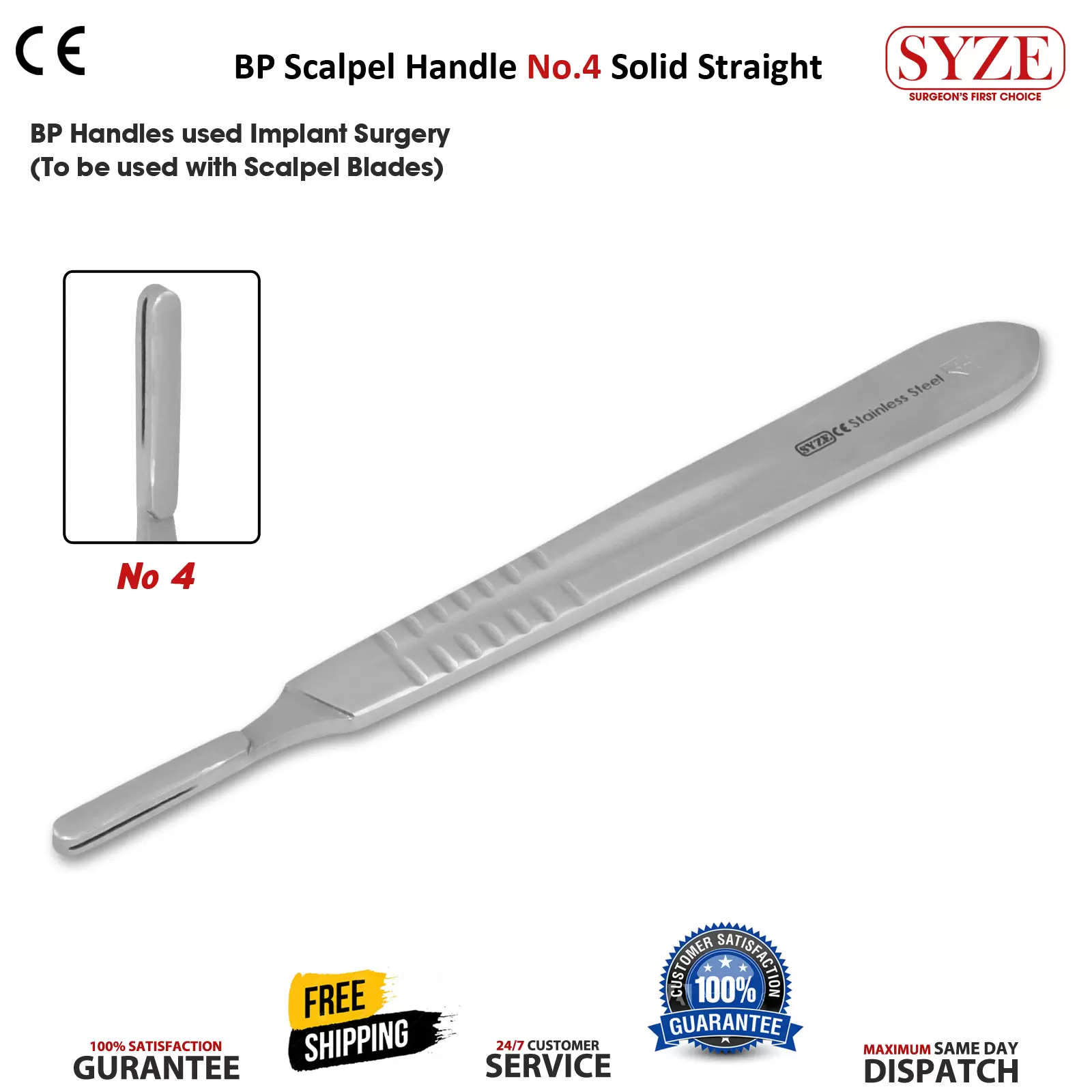 Scalpel Handle 4no With 3 Blades