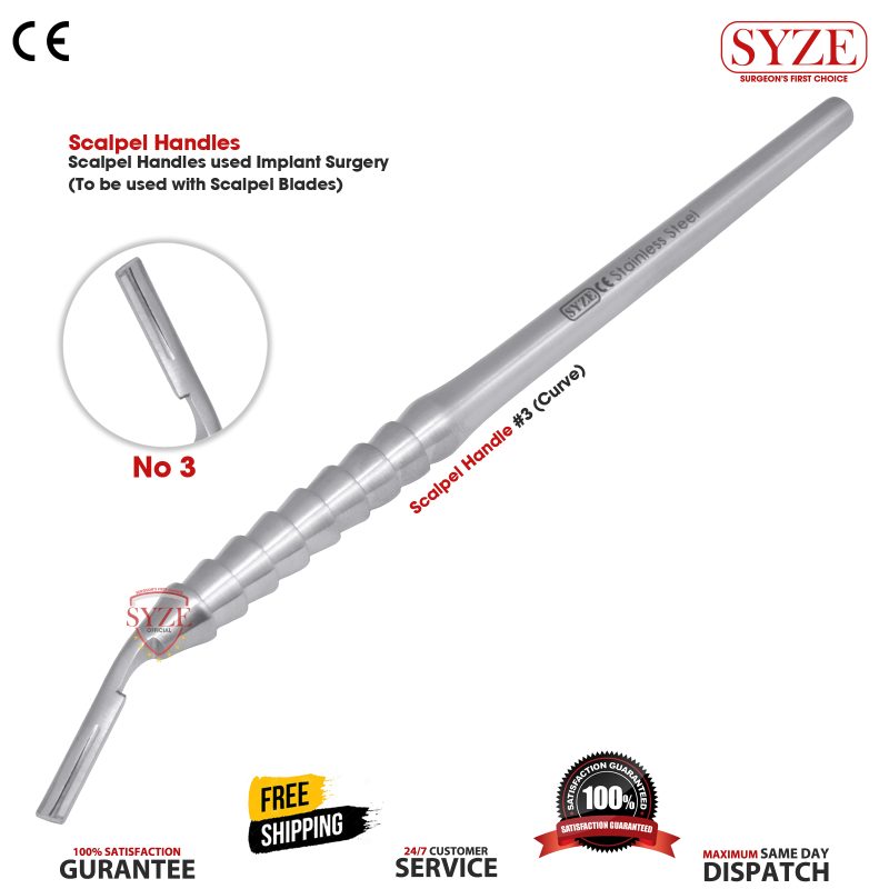 Scalpel Handle 3no Curved
