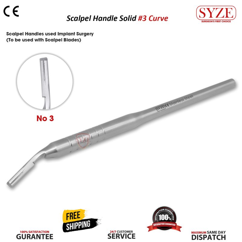 Scalpel Handle 3no Curved