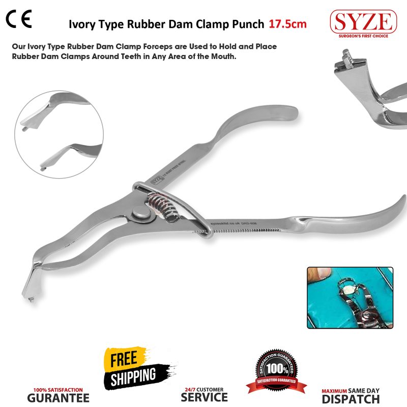 Ivory Rubber Dam Clamp Forceps