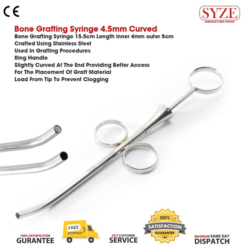 Bone Grafting Syringe Curved