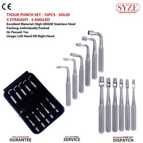 Tissue Punch Set - 10 pcs - 5 Straight - 5 Angled