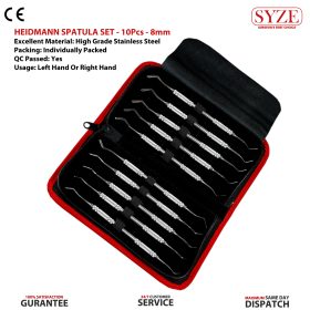 Heidemann Spatula Set - 10pcs - 8mm - French Steel
