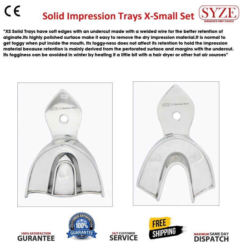 Solid Impression Trays X-Small Set Upper / Lower