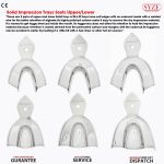Solid Impression Trays 3 Sets Upper/Lower