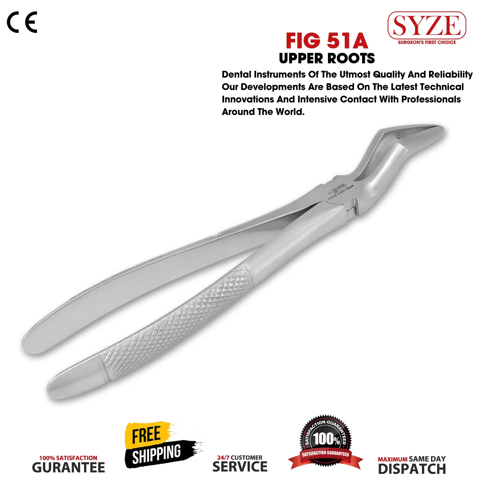 Fig 51A Upper Roots Narrow Beak Solid Handle
