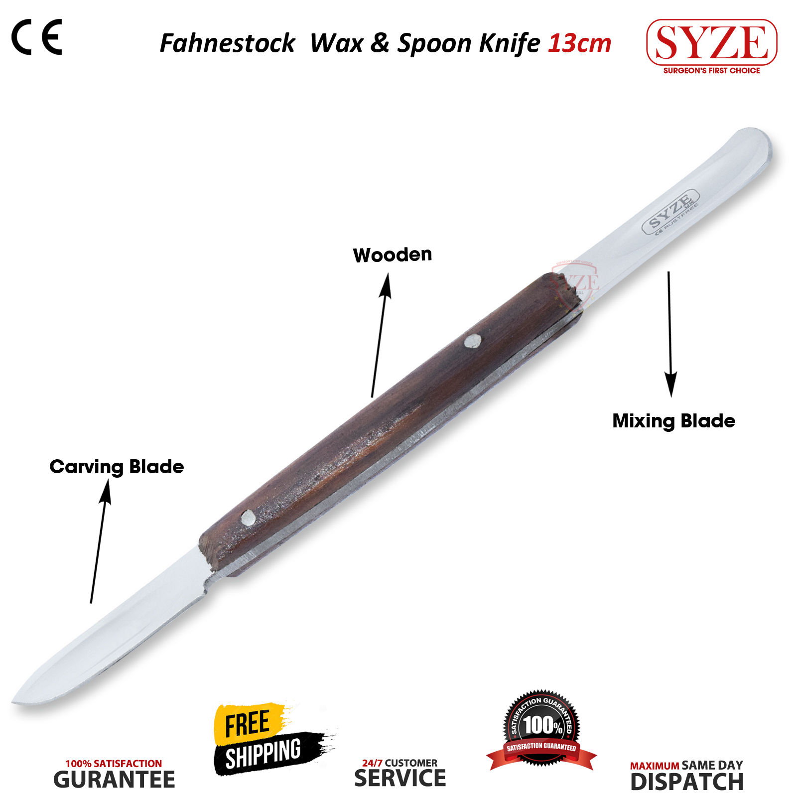 2 Fahnestock Wax & Spoon Knife 13cm