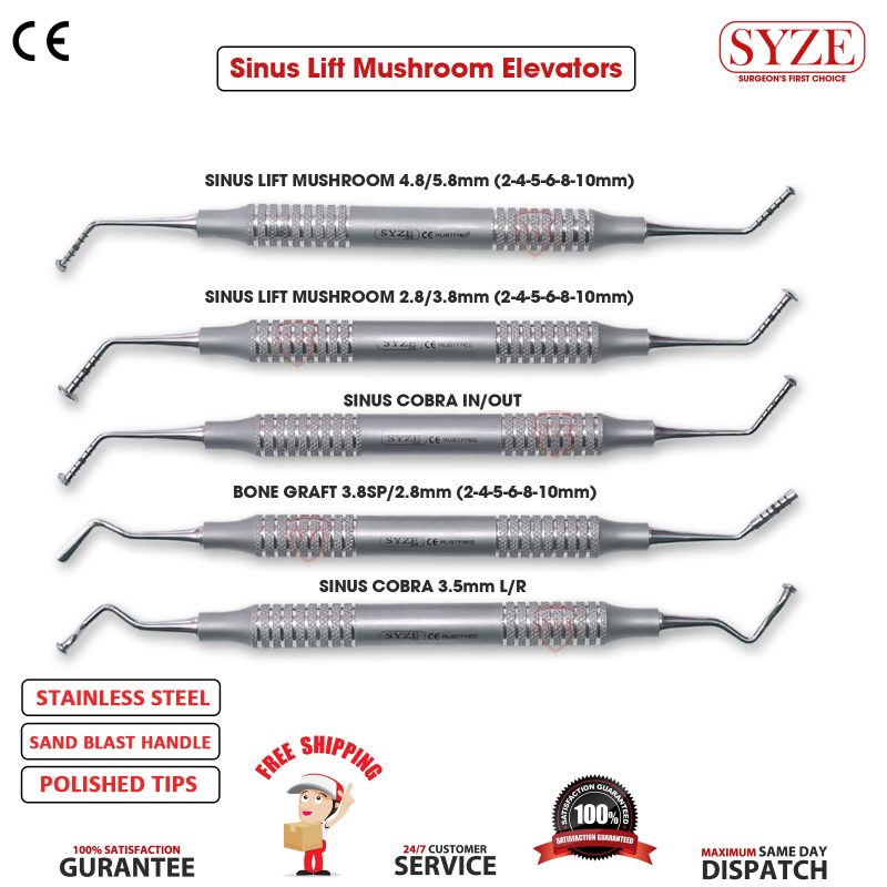 5pcs Sinus Lift Mushroom Elevator Set