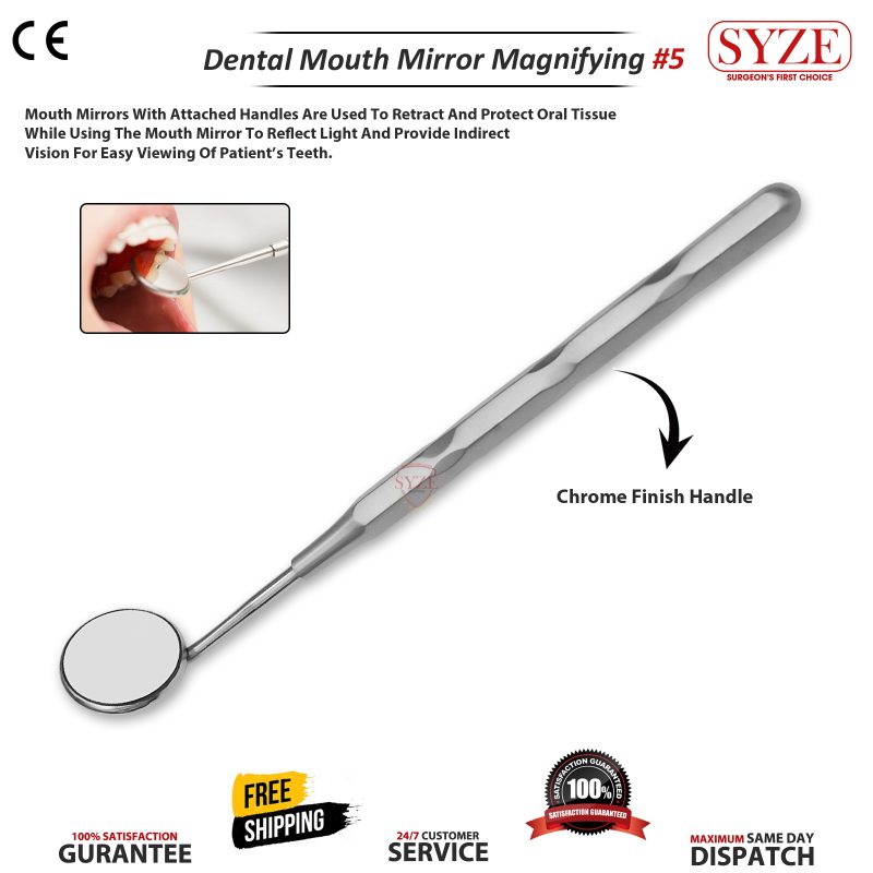 Dental Mouth Mirror Magnifying No 5