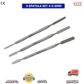3x Heidemann Spatula Set 4-5-6 mm