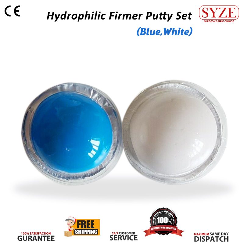 Dental Impression Putty Blue 25G / White 25G Tubs