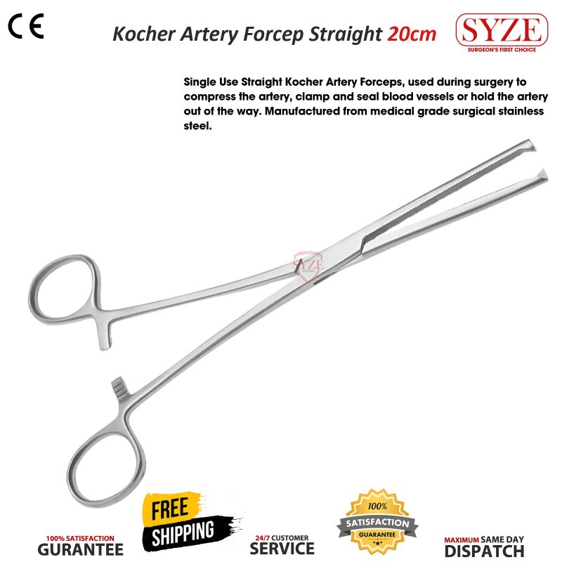 Kocher Artery Forcep Straight 8"