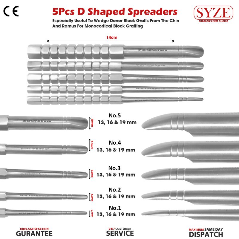D Shaped bone Spreaders