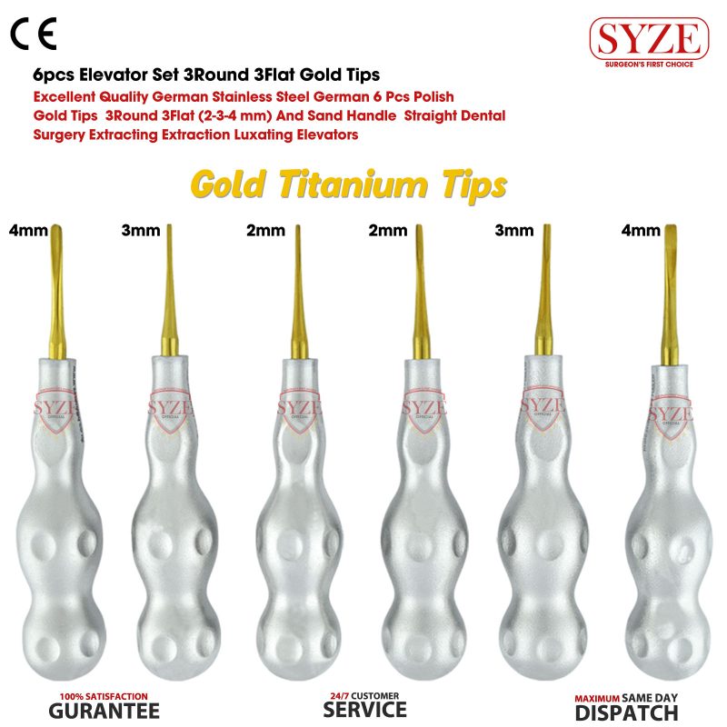 6 Pcs Luxating Elevator Set Round/Flat