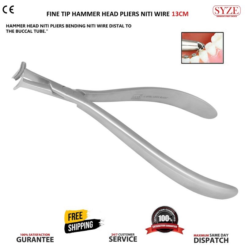 Fine Tip Hammer Head Pliers - Niti wire - 13CM - 1cm Head
