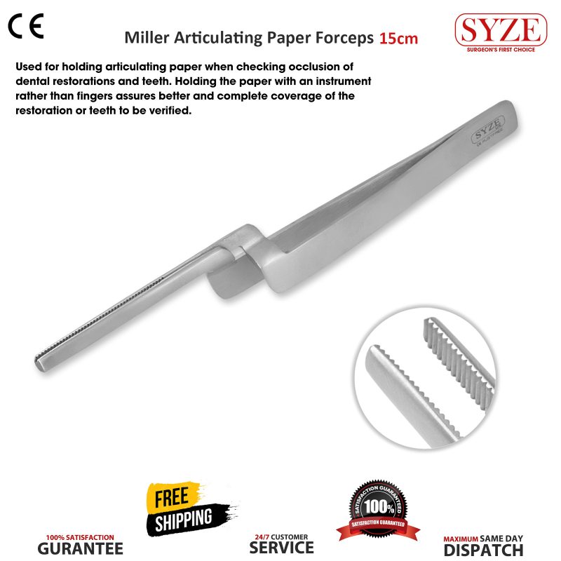 Miller Articulating Paper Forceps Straight 15cm