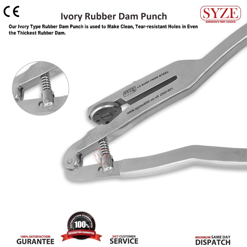 Ivory Rubber Dam Hole Punch Plier