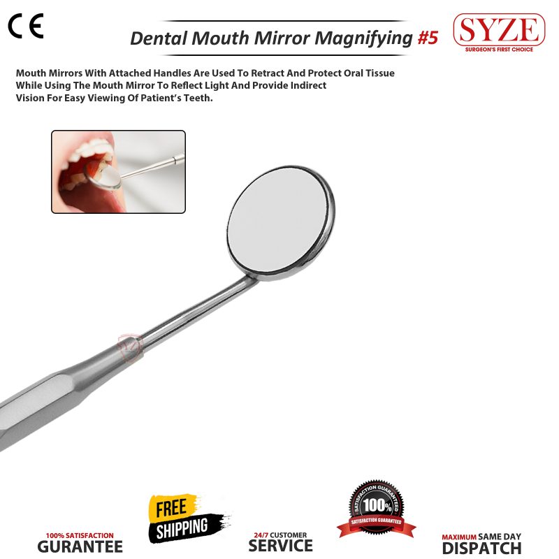 Dental Mouth Mirror Magnifying No 5