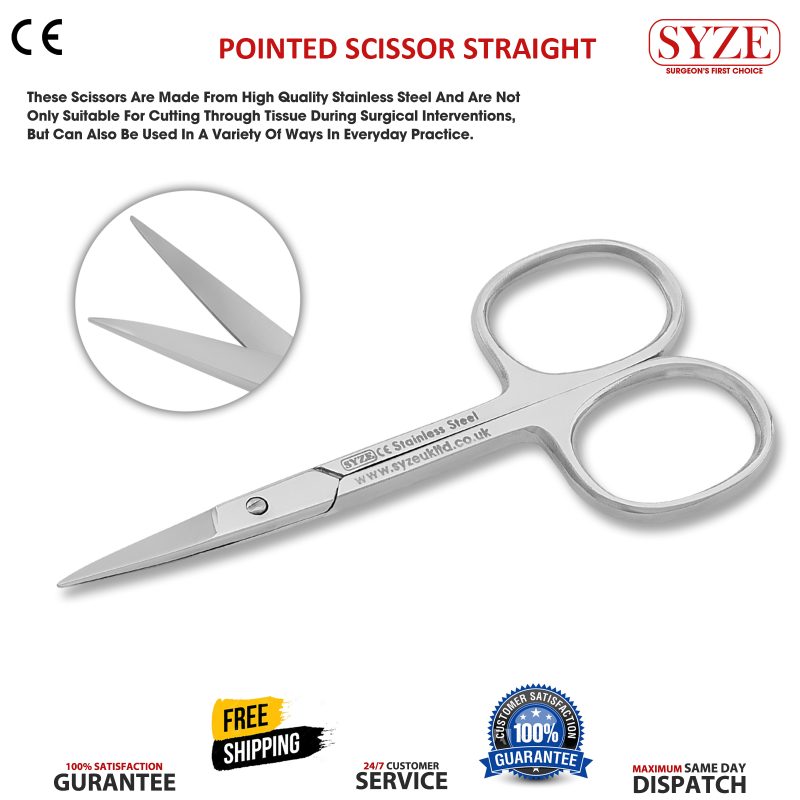 Straight Pointed Scissor With Fine Tips