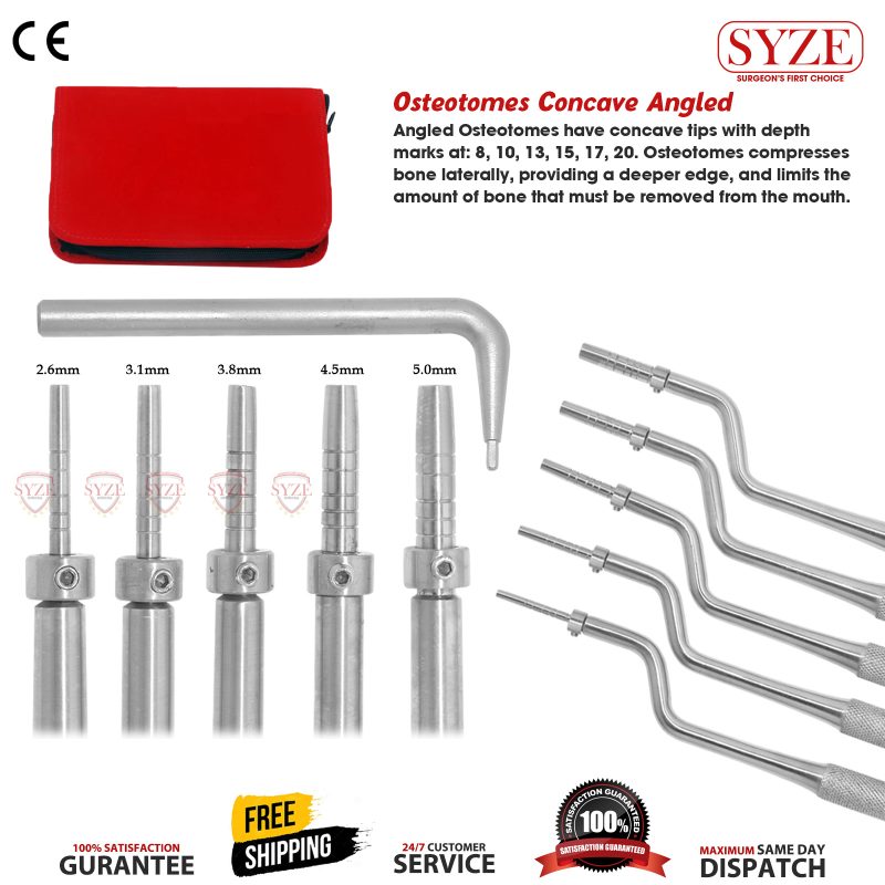 Osteotomes Concave Angled with Pouch