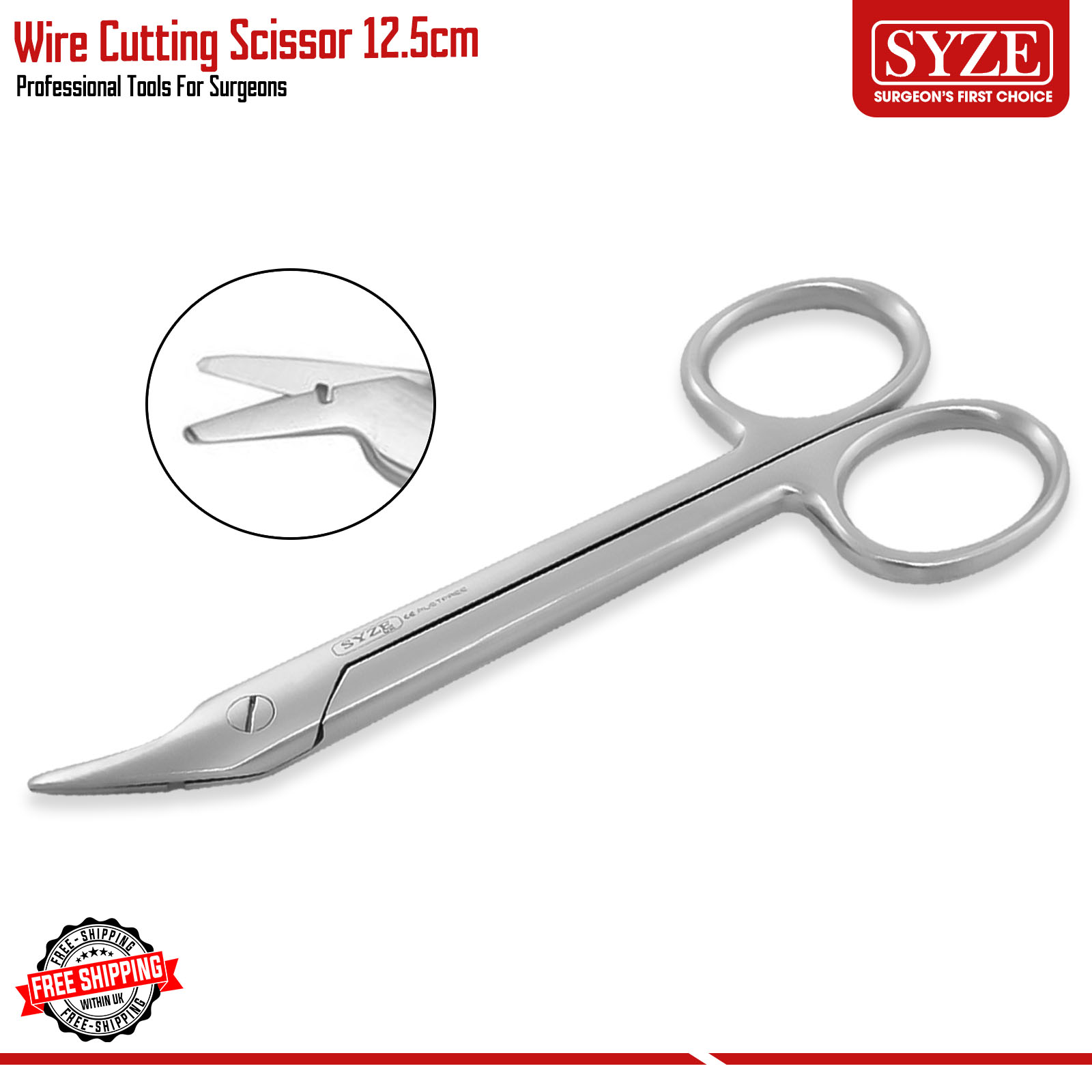 4 Sterile Wire Cutting Scissors 12.5cm