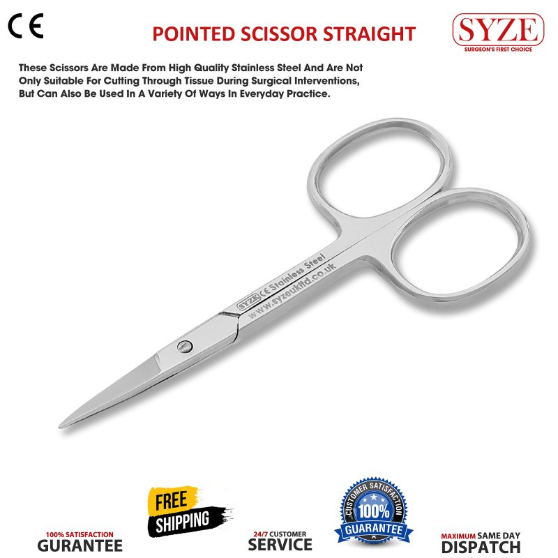 Straight Pointed Scissor With Fine Tips
