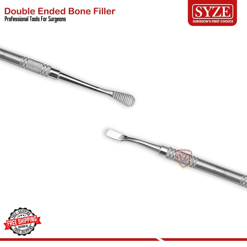Dental Bone Filer 8mm Double Ended Scaler for Oral Surgery Tool