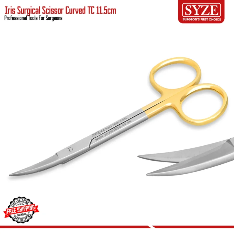 Iris Scissor TC Curve 11.5cm Tissue Cutting Surgical Instruments