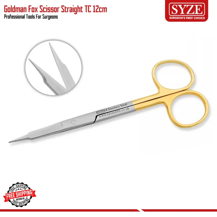 Fox Scissors Goldman Fox Scissors TC Trimming Tissue Surgical Instruments