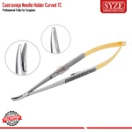 Curve Castroviejo Needle Holder TC
