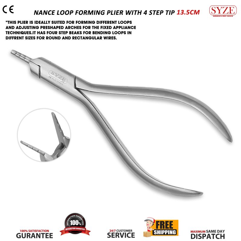 Nance Loop Forming Plier With 4 Step Tip