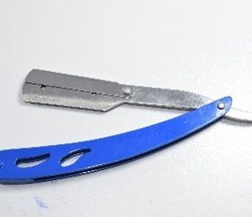 Leaf Handle Style Throat Clip Razor