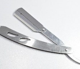 Regular Leaf Handle Cut Throat Clip Razor