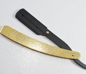 Regular Pring Gold Handle Front Black Razor