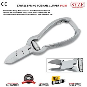 Barrel Spring Toe Nail Clipper Silver 14 cm