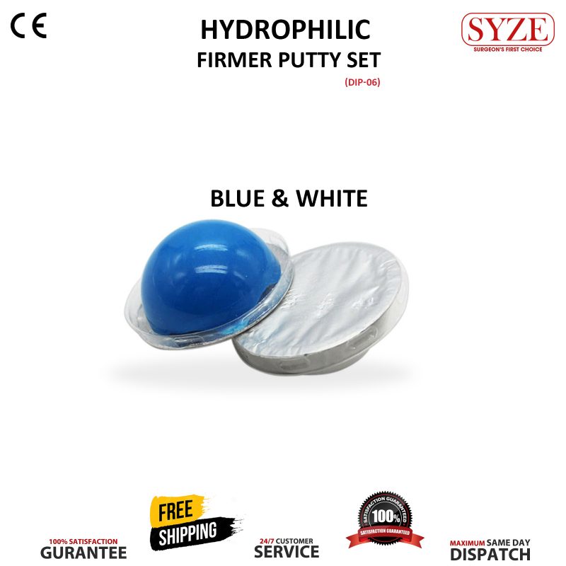 Dental Impression Putty Blue 25G / White 25G Seal pot