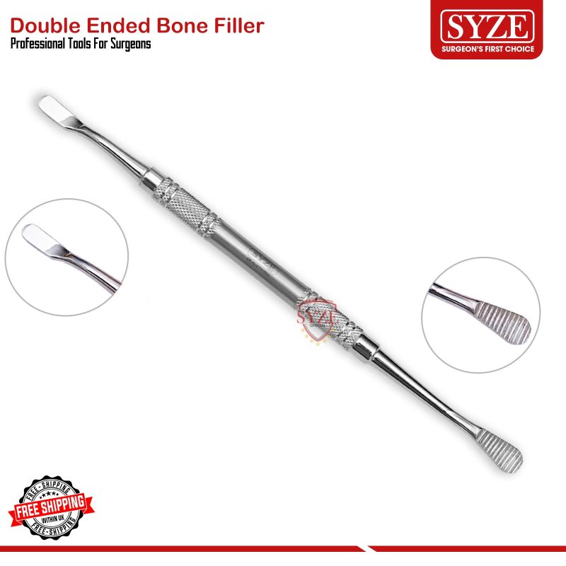 Dental Bone Filer 8mm Double Ended Scaler for Oral Surgery Tool