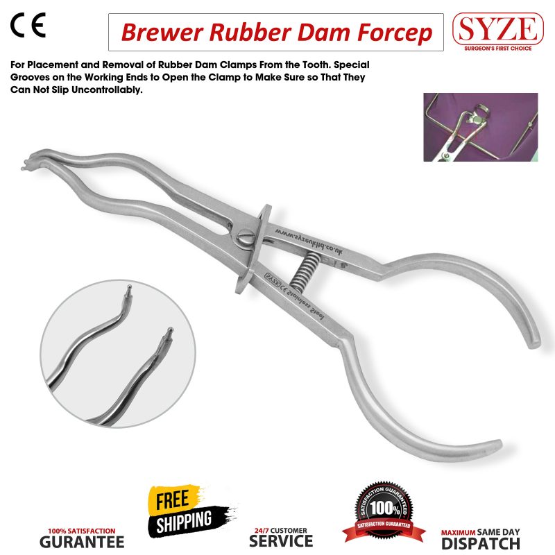 Brewer rubber dam forcep