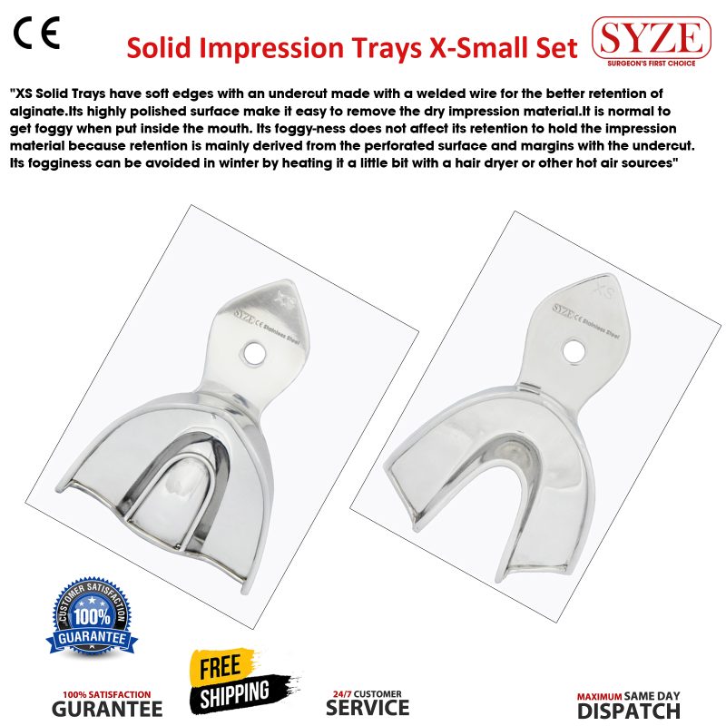Solid Impression Trays X-Small Set Upper / Lower