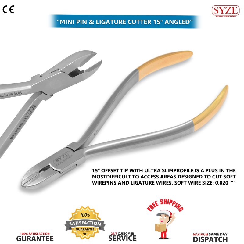 Mini Pin & Ligature Cutter 15° Angled