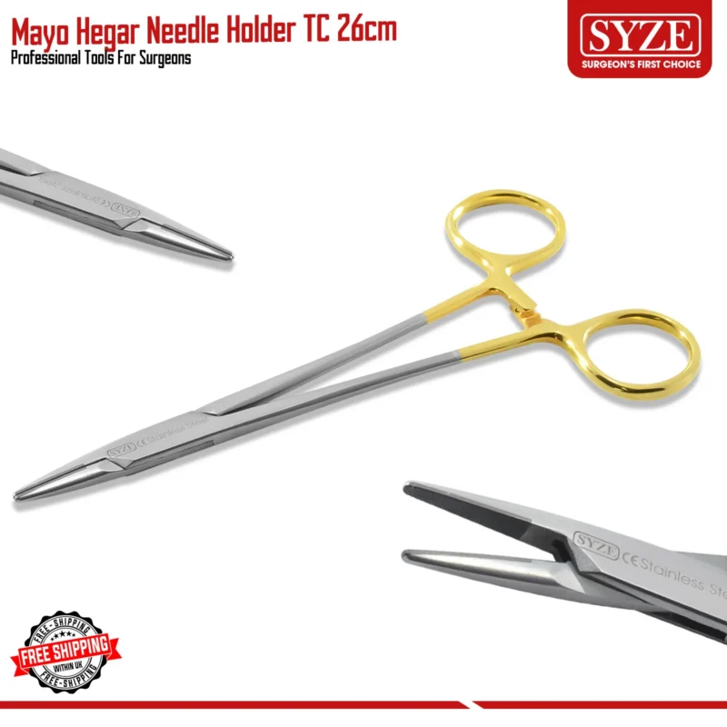 26cm Mayo Hegar Needle Holder TC