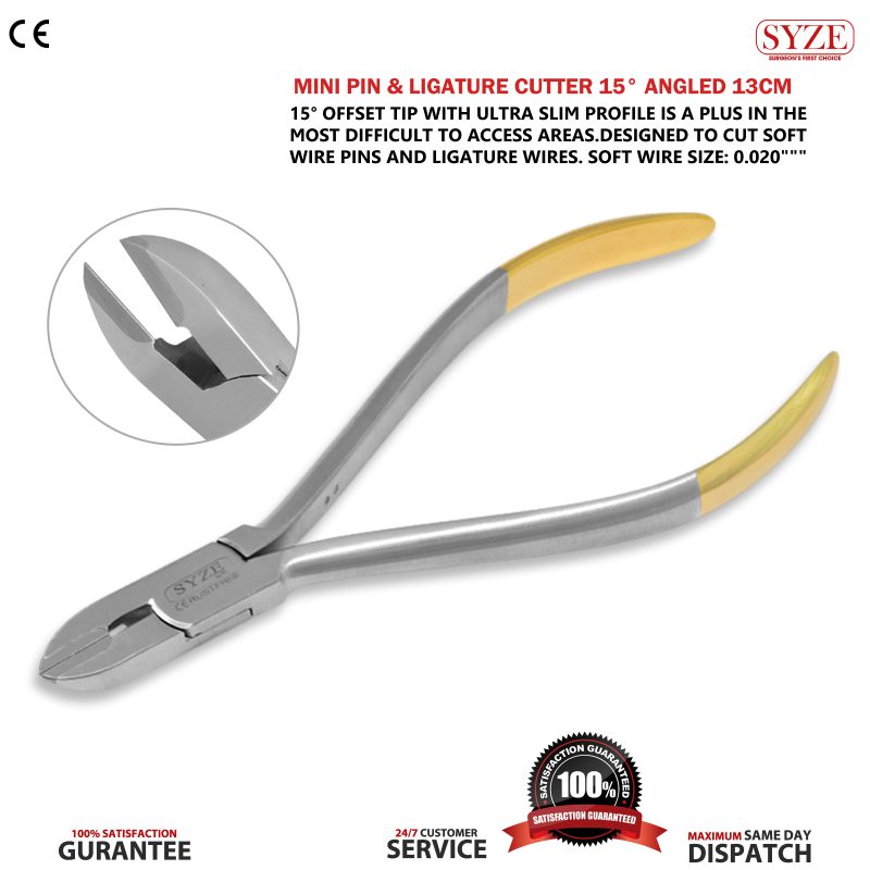 Mini Pin & Ligature Cutter 15° Angled