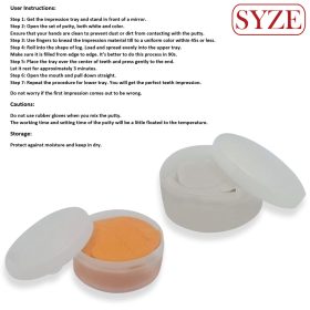 Dental Impression Putty Orange 25G / White 25G Tubs