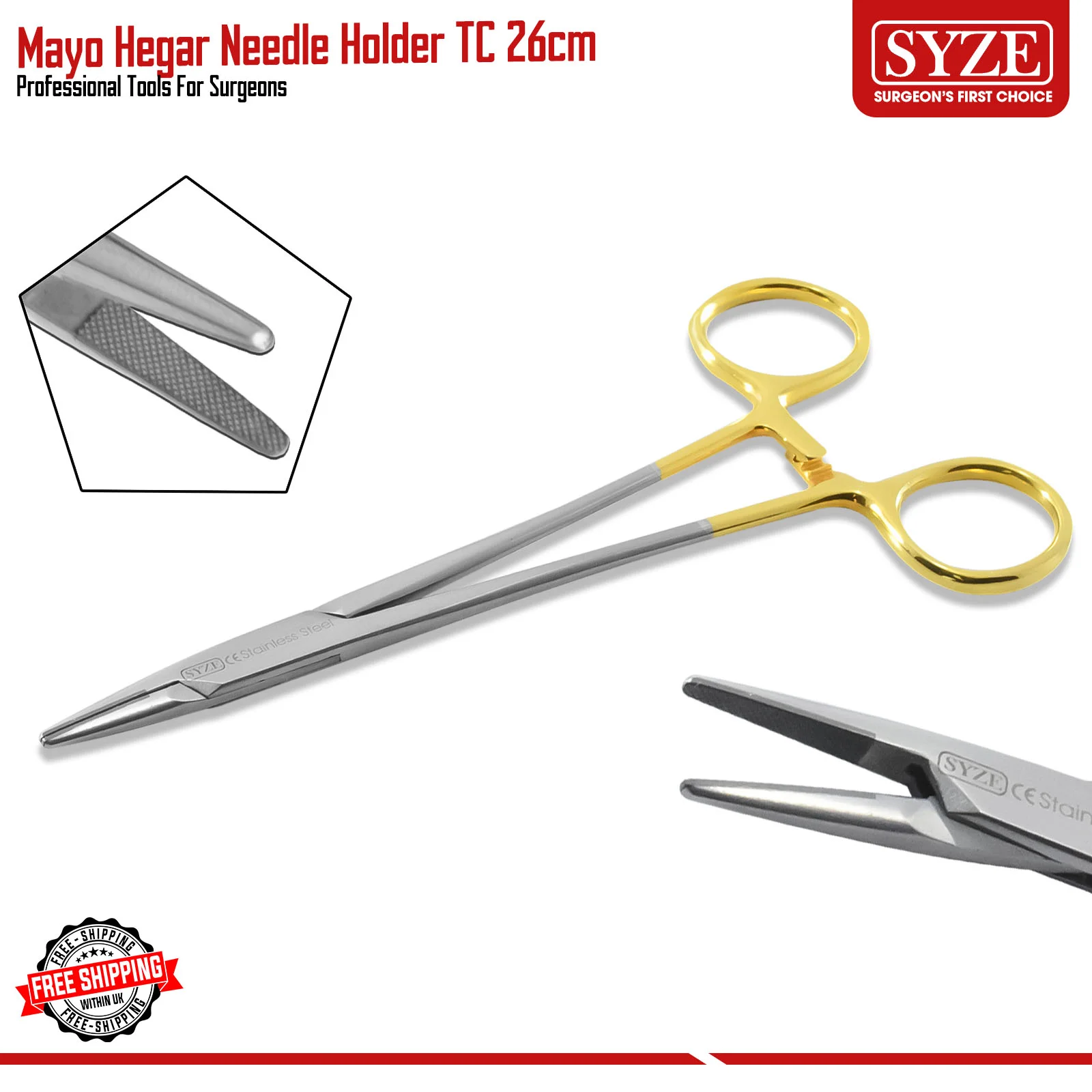 surgical needle holder 26cm Mayo Hegar Needle Holder TC