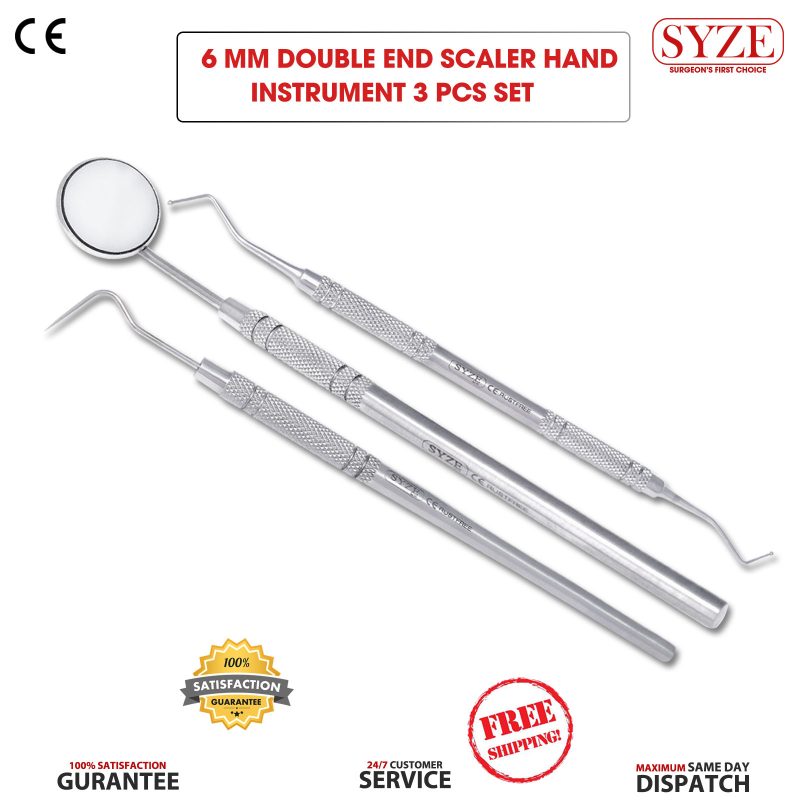 6 mm Double End Scaler Hand Instrument 3 pcs