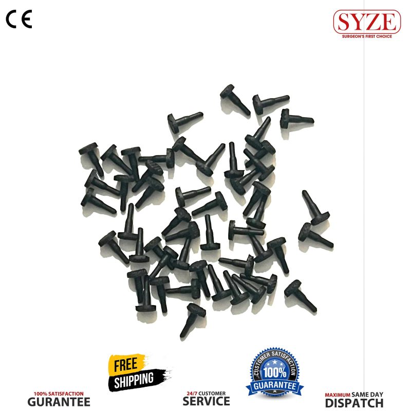 50pcs Crown Removing Dental Silicone Pads Tips 25-Black