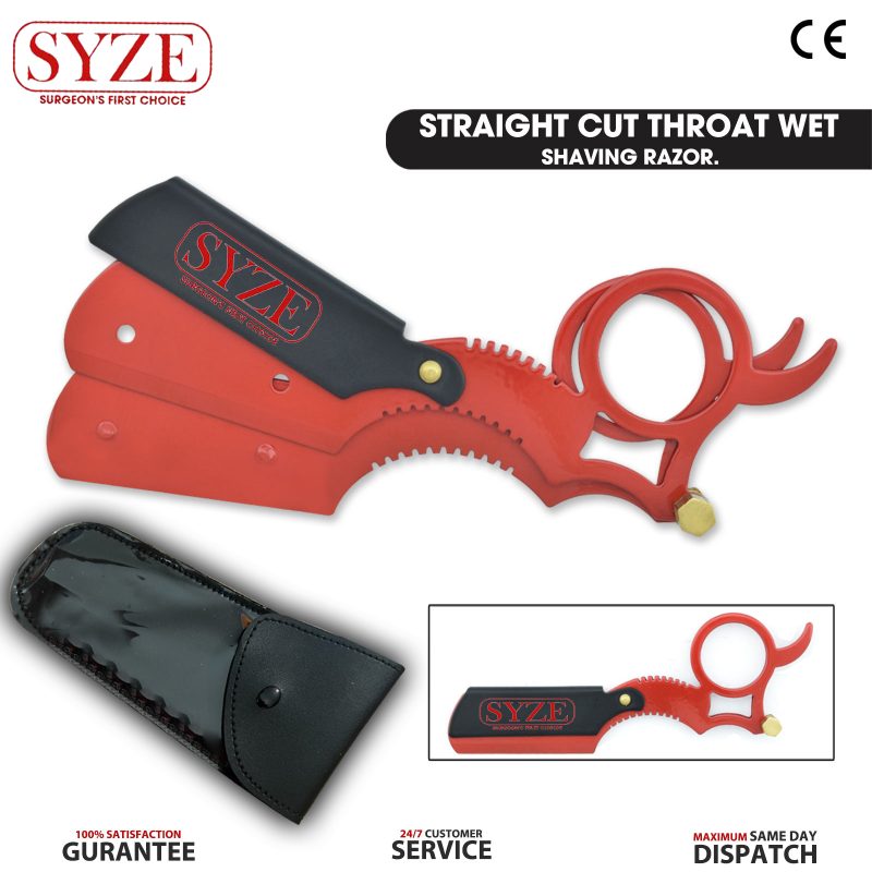 Ring Style Straight Cut Throat Thumb Hole RED/BLACK Razor